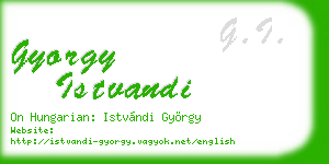 gyorgy istvandi business card