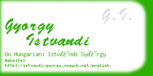 gyorgy istvandi business card
